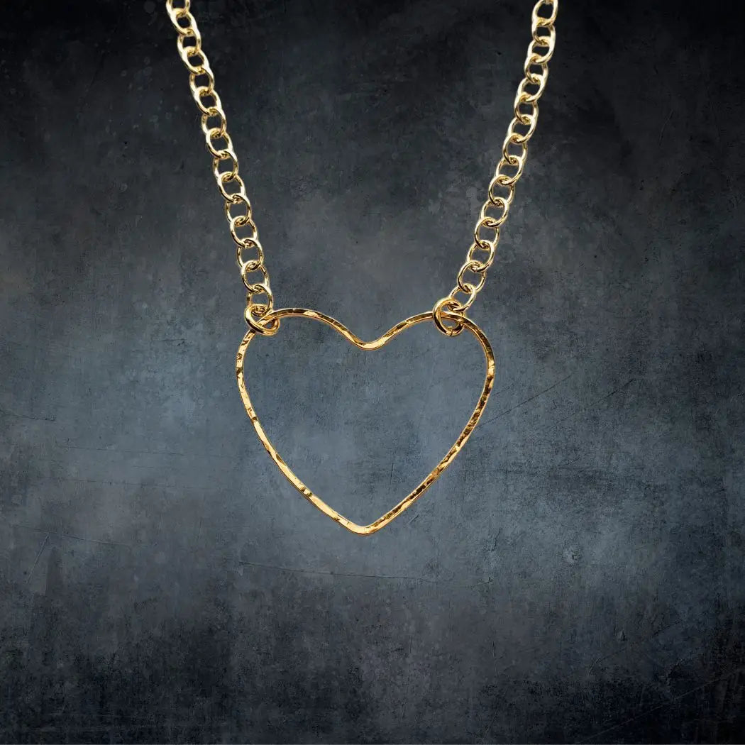 Hammered Heart Necklace