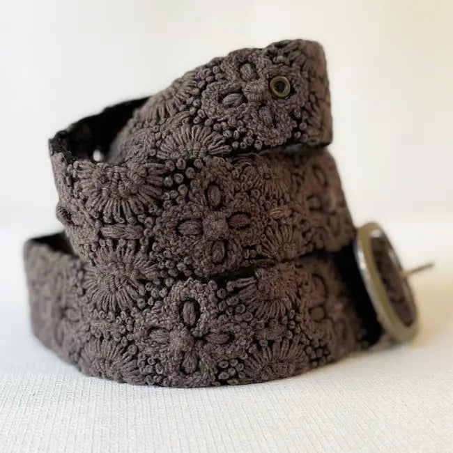 Midnight Oasis Embrdrd Wl Belt