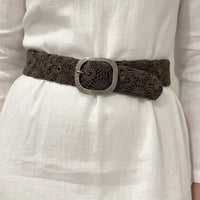 Midnight Oasis Embrdrd Wl Belt