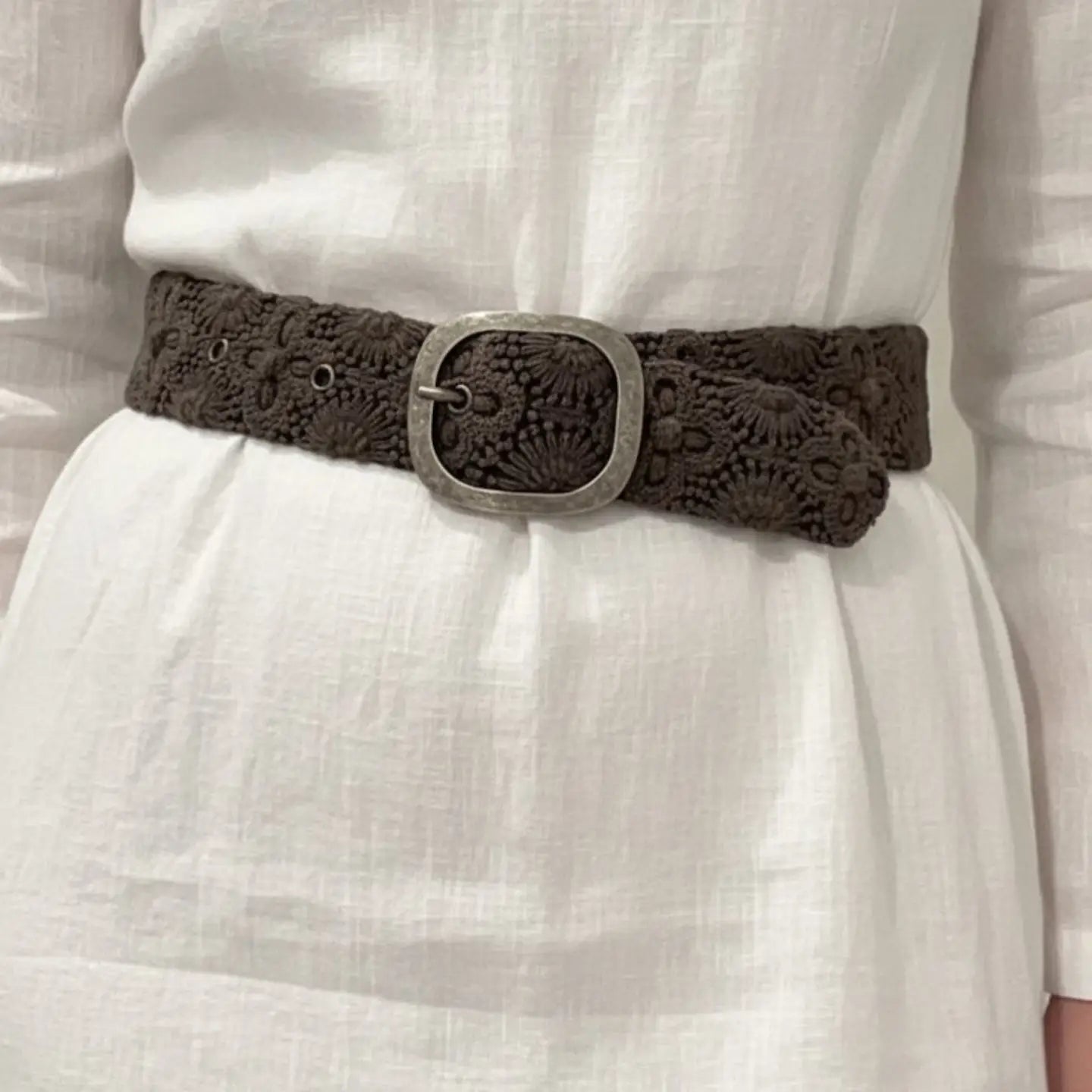 Midnight Oasis Embrdrd Wl Belt
