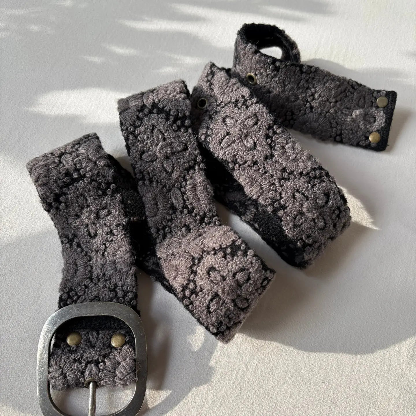 Midnight Oasis Embrdrd Wl Belt