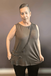 Chocolate Mini Loop Heart Necklace