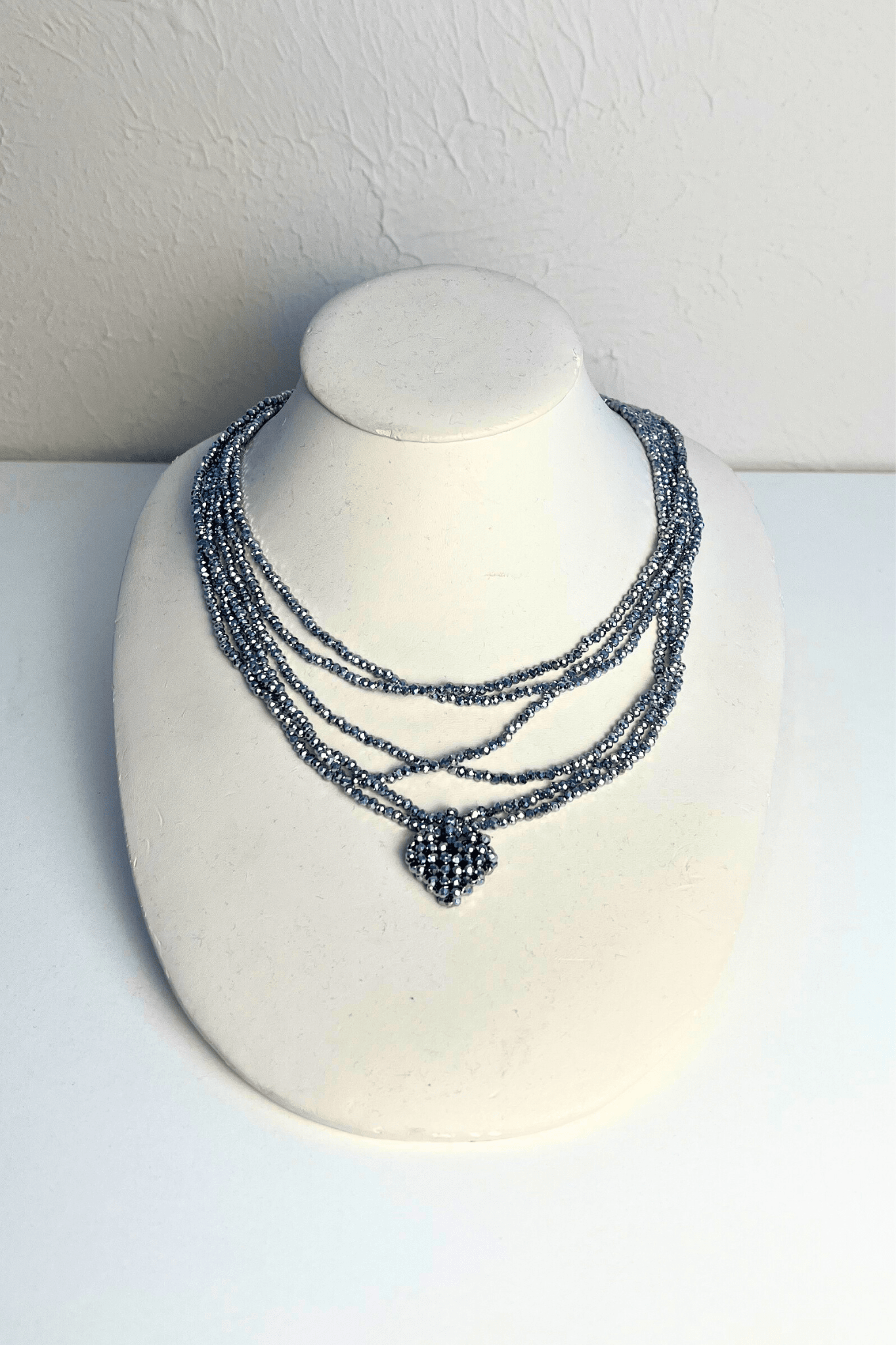 Mini Heart Chain Necklace - Silver
