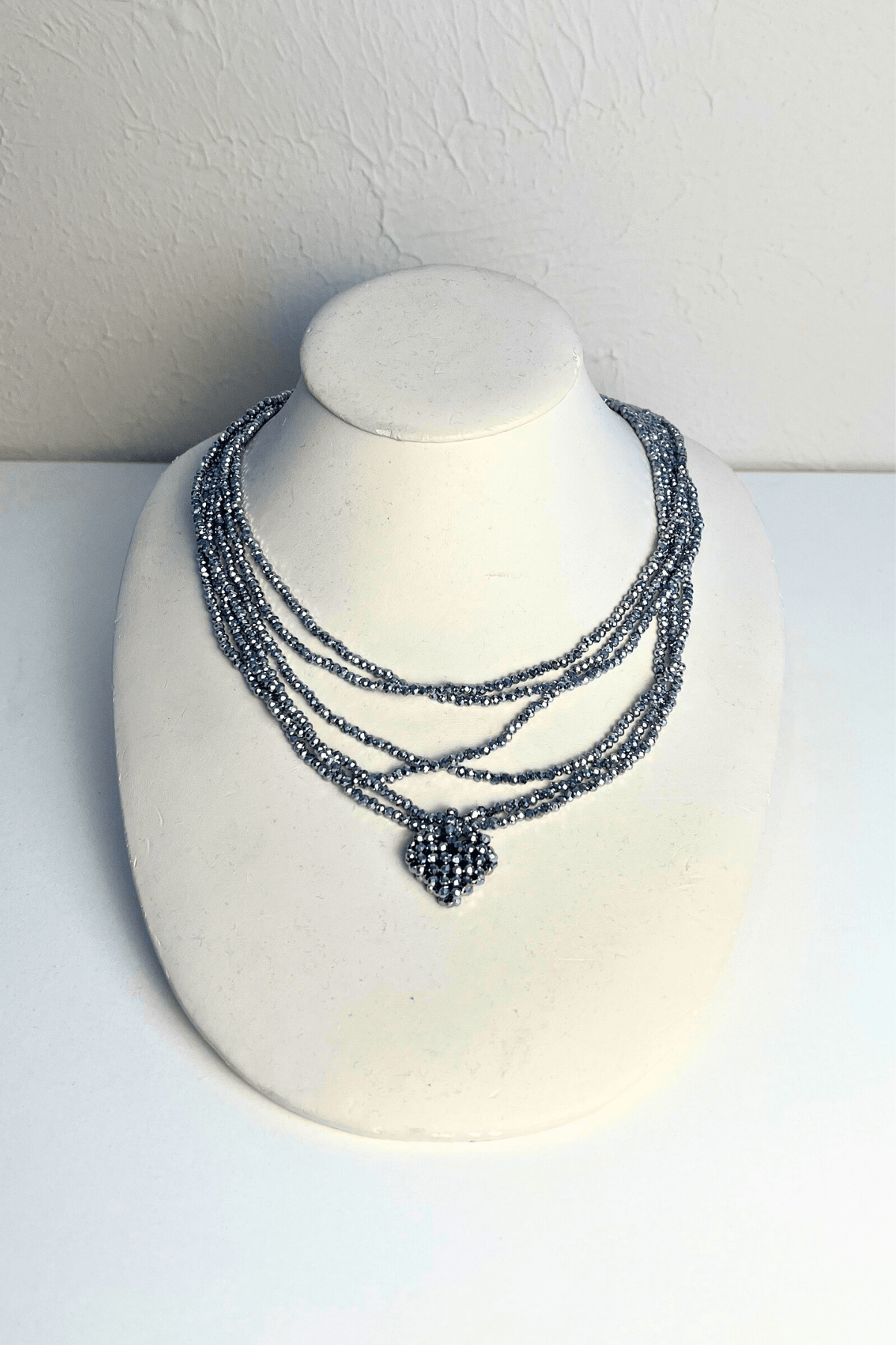 Mini Heart Chain Necklace - Silver