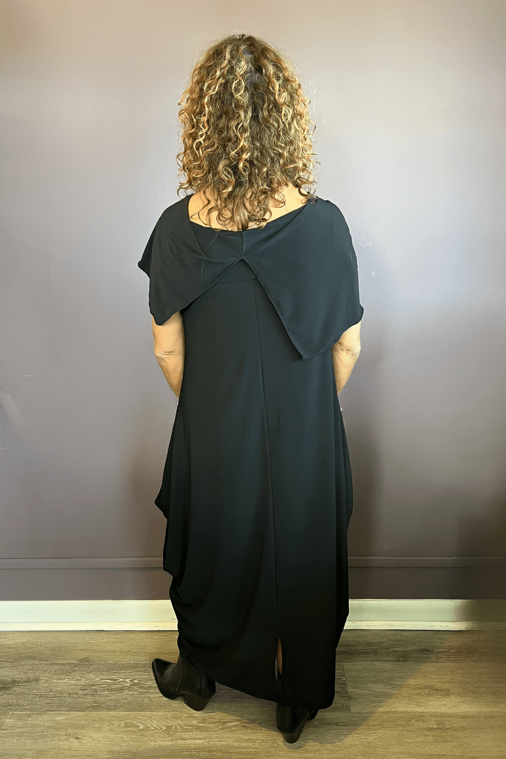 Drape Collar Dress