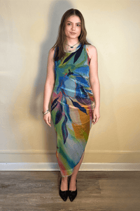 Morgan Ruched Crew Neck Dress