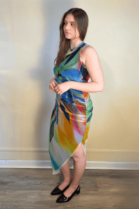 Morgan Ruched Crew Neck Dress