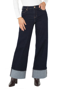 Morgan Cuffed Wide Leg Jean