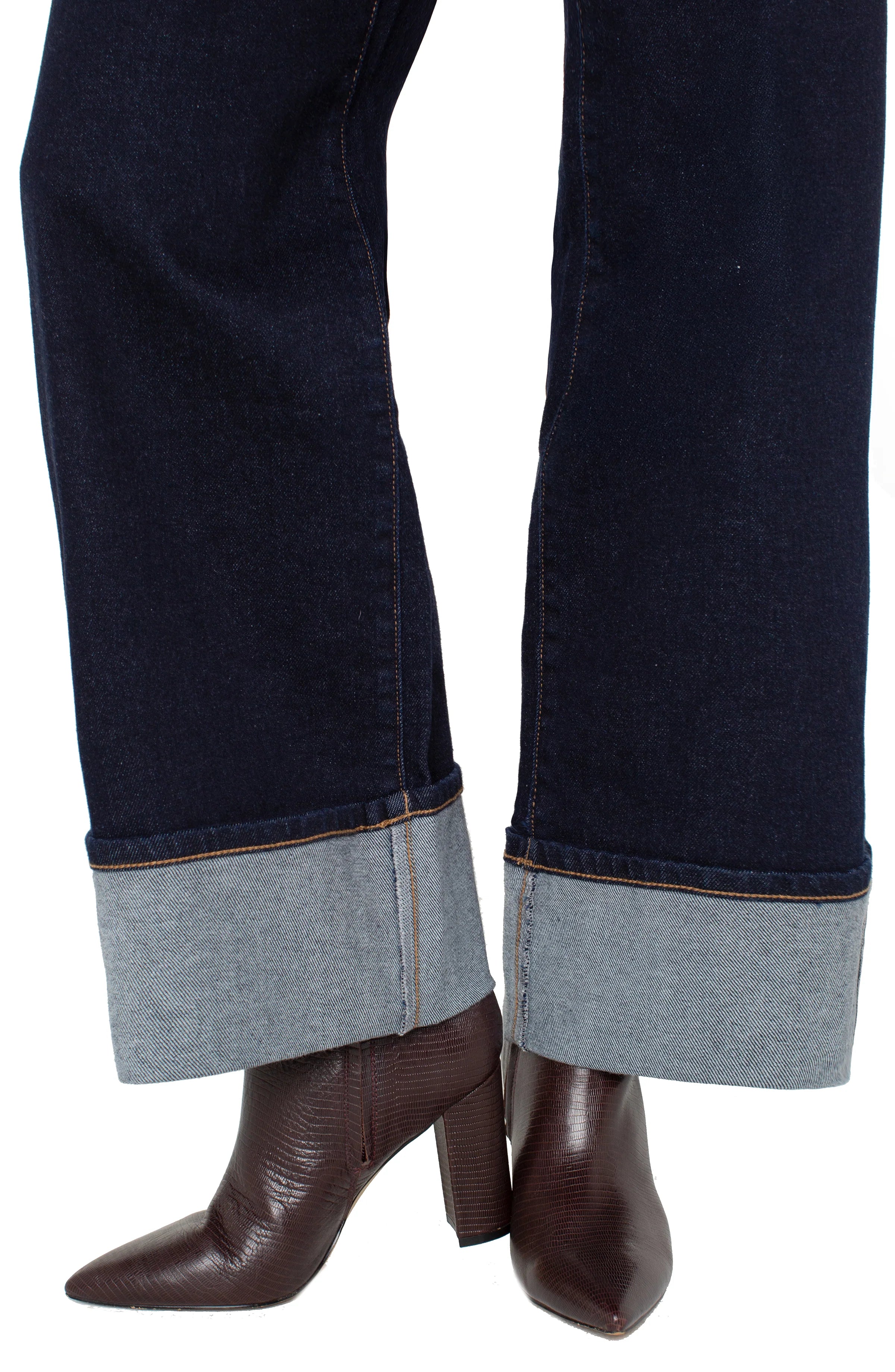 Morgan Cuffed Wide Leg Jean