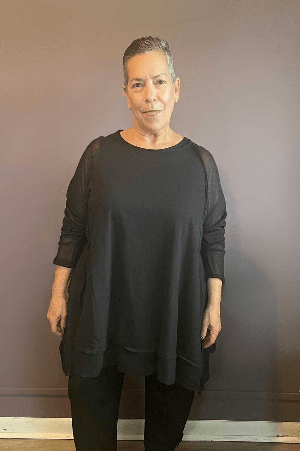 The Mesh Square Top (Black)