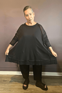 The Mesh Square Top (Black)