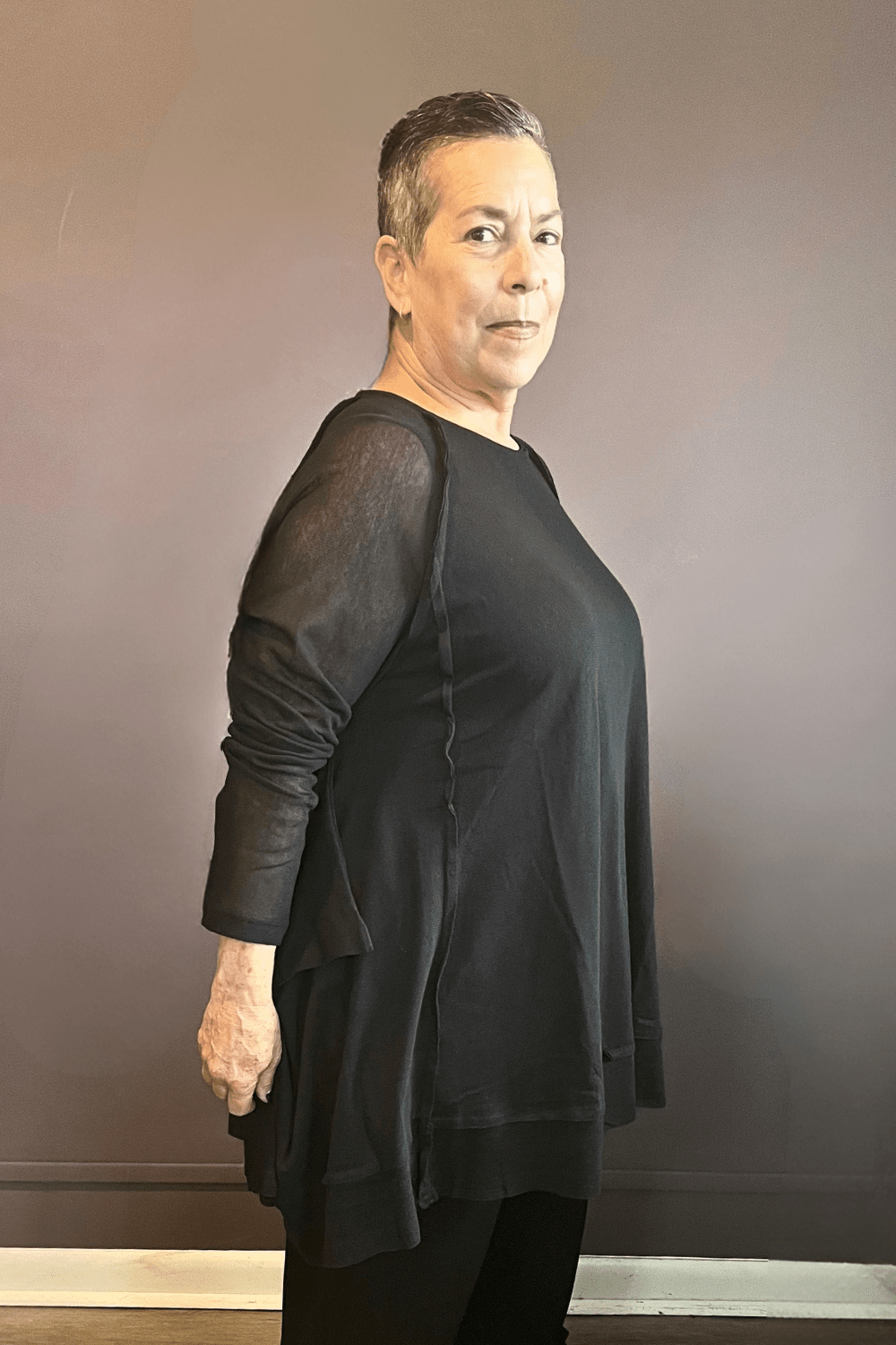 The Mesh Square Top (Black)