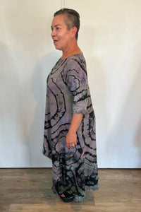 Tie-Dye Hi-Lo Tunic Dress (Multicolor)