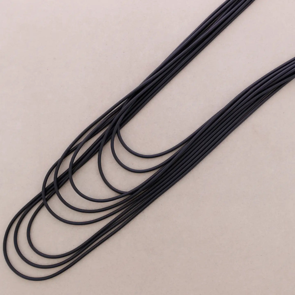 Multi Turn Rubber Necklace