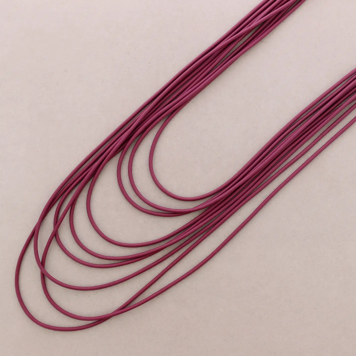 Multi Turn Rubber Necklace