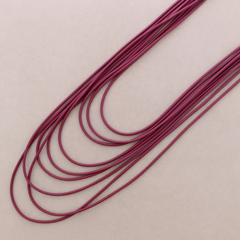 Multi Turn Rubber Necklace