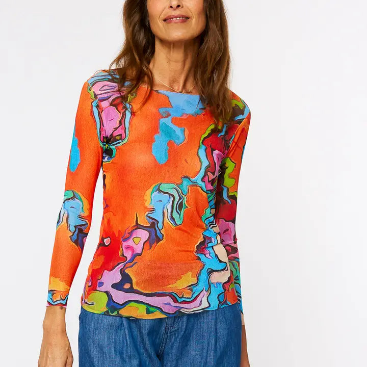Nuditee Sheer Top - Prints