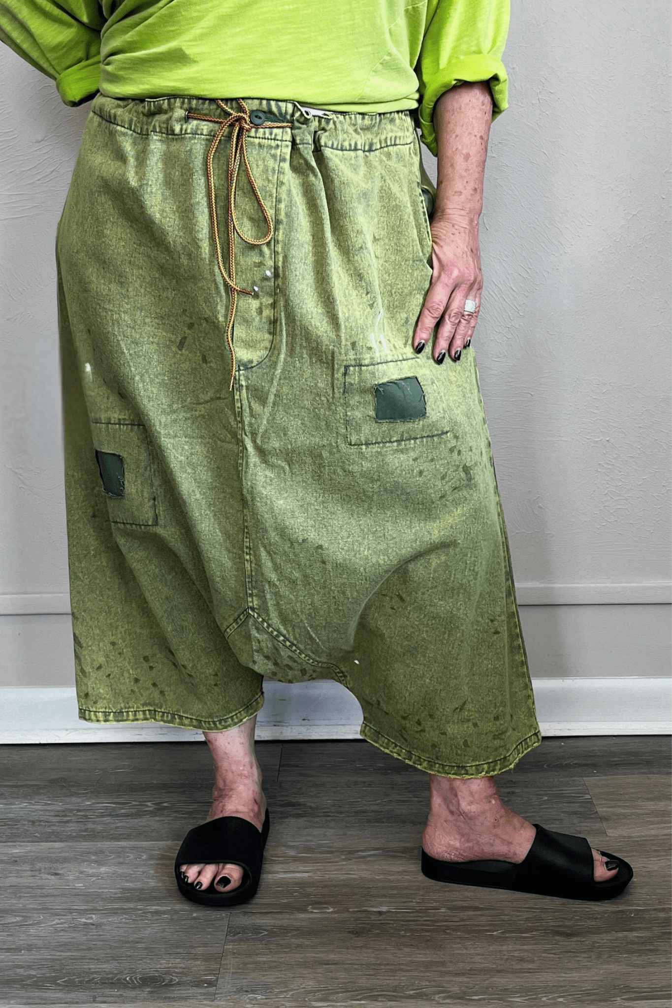 Olive Earthsong Harem Pants