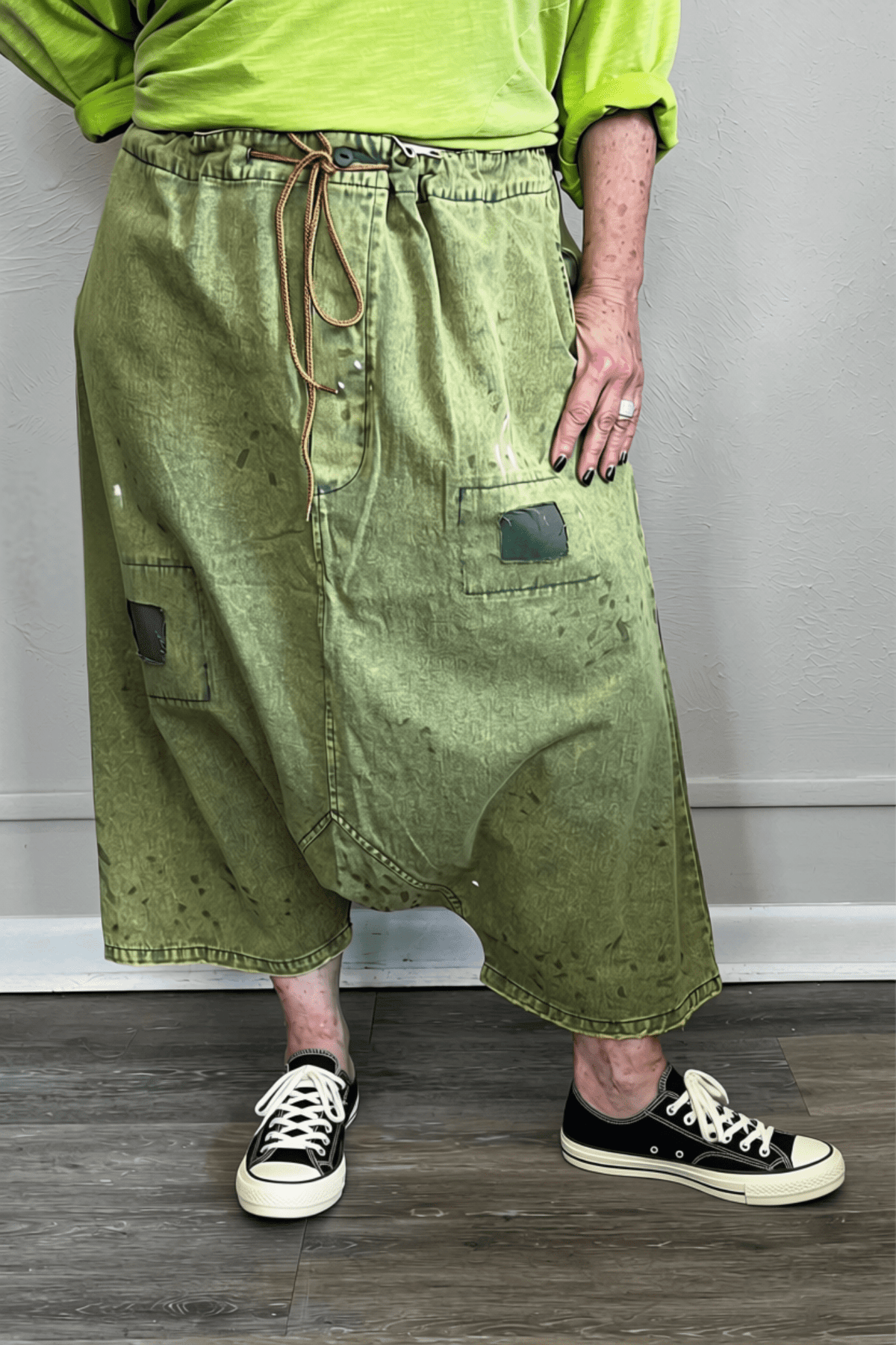 Olive Earthsong Harem Pants