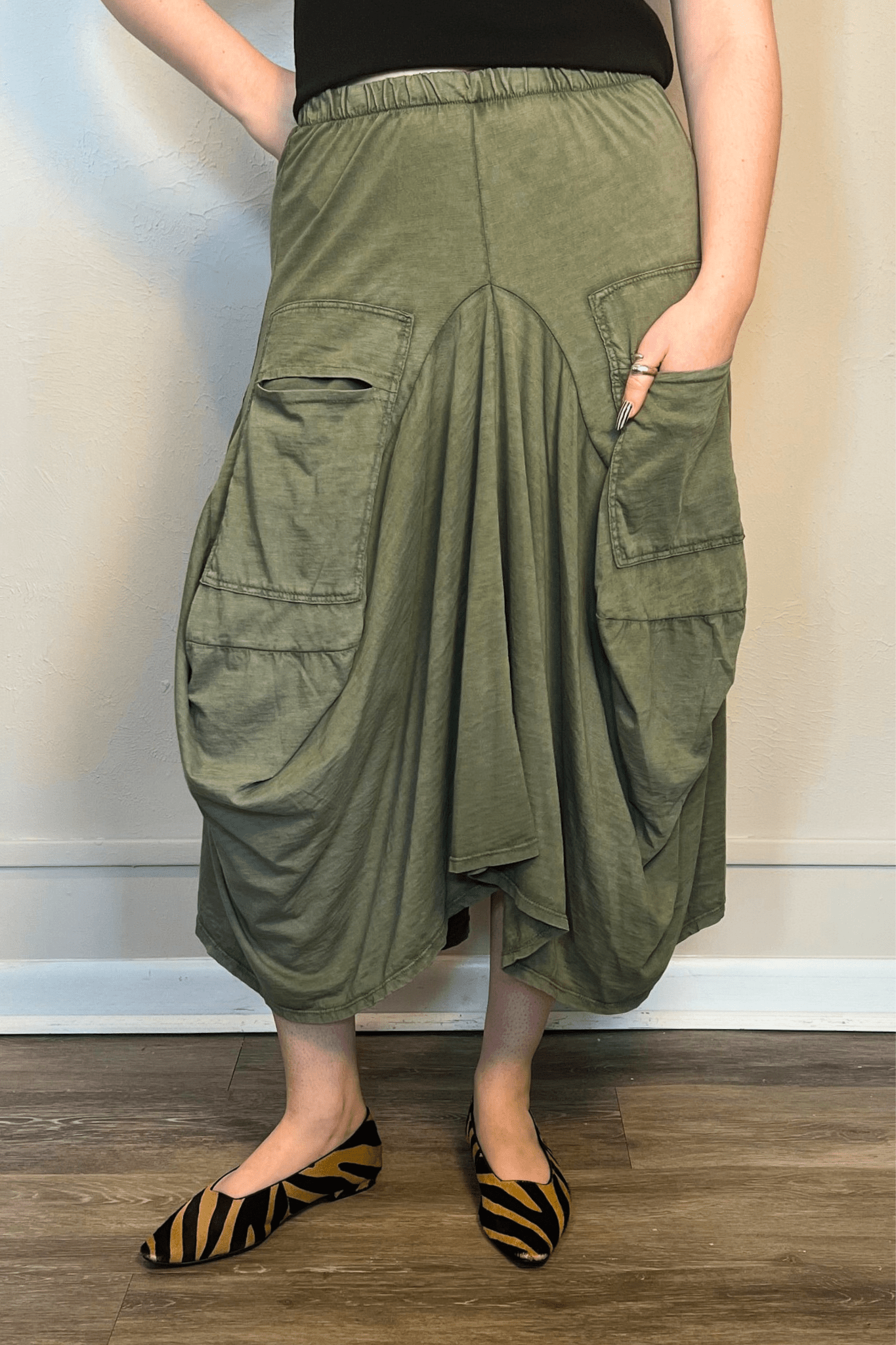 Bubble Skirt - Army Green