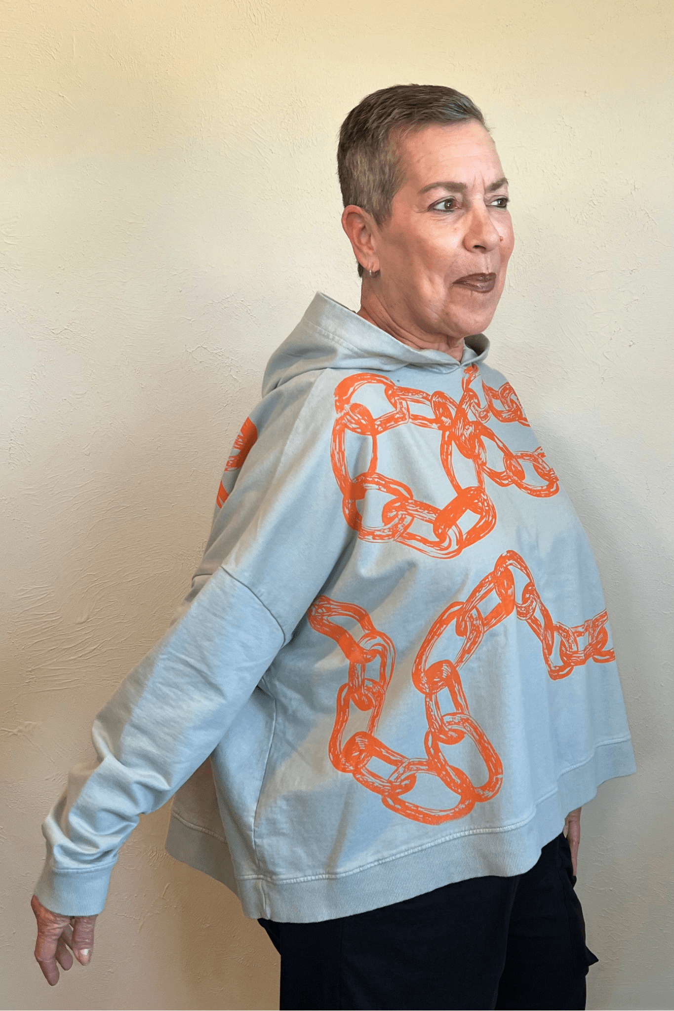 Orange Chain Overcast Swing Hoodie