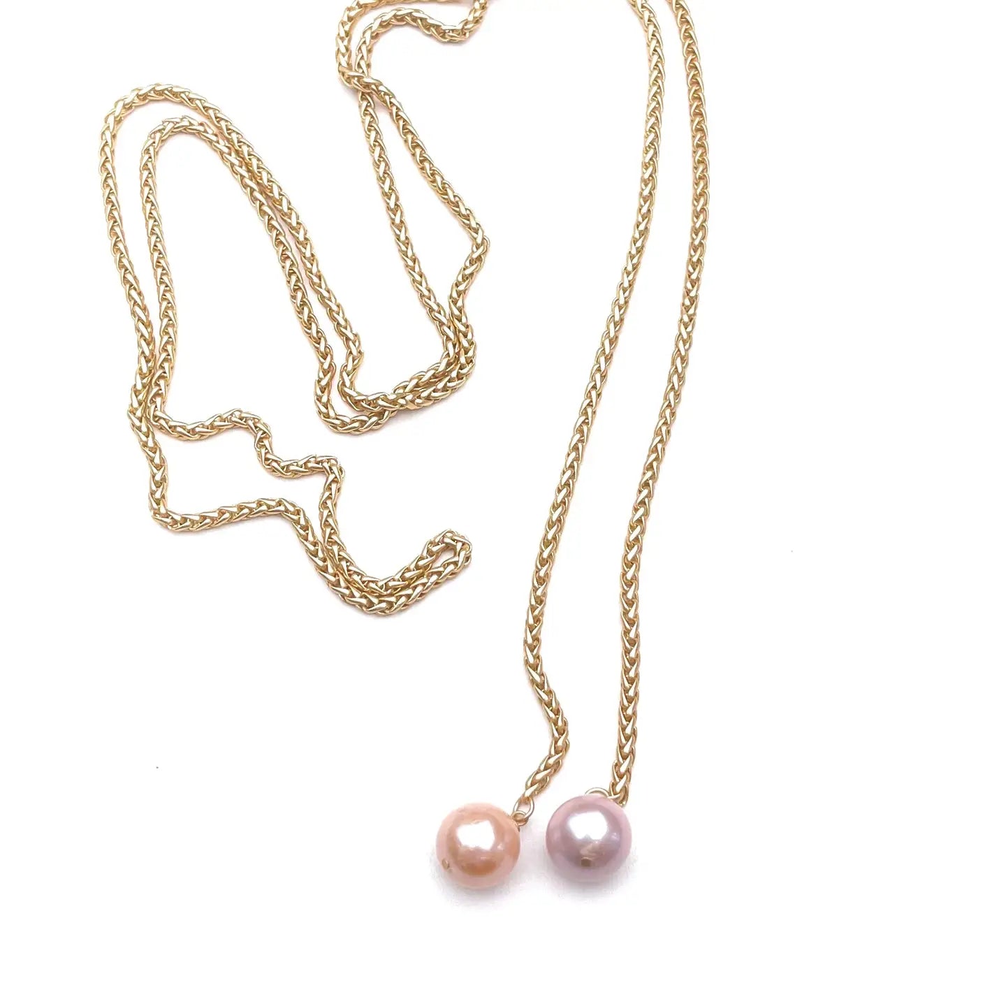 Pearl Wrap Necklace (Gold)