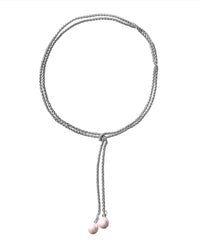 Pearl Wrap Necklace (Silver)