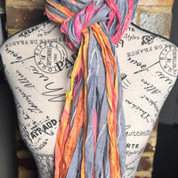 Fringe Scarf - Pink Lemon Tie-Dye