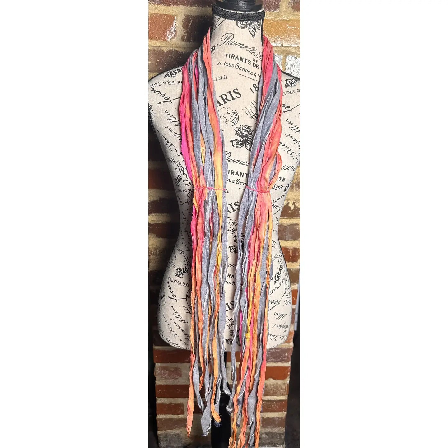 Fringe Scarf - Pink Lemon Tie-Dye