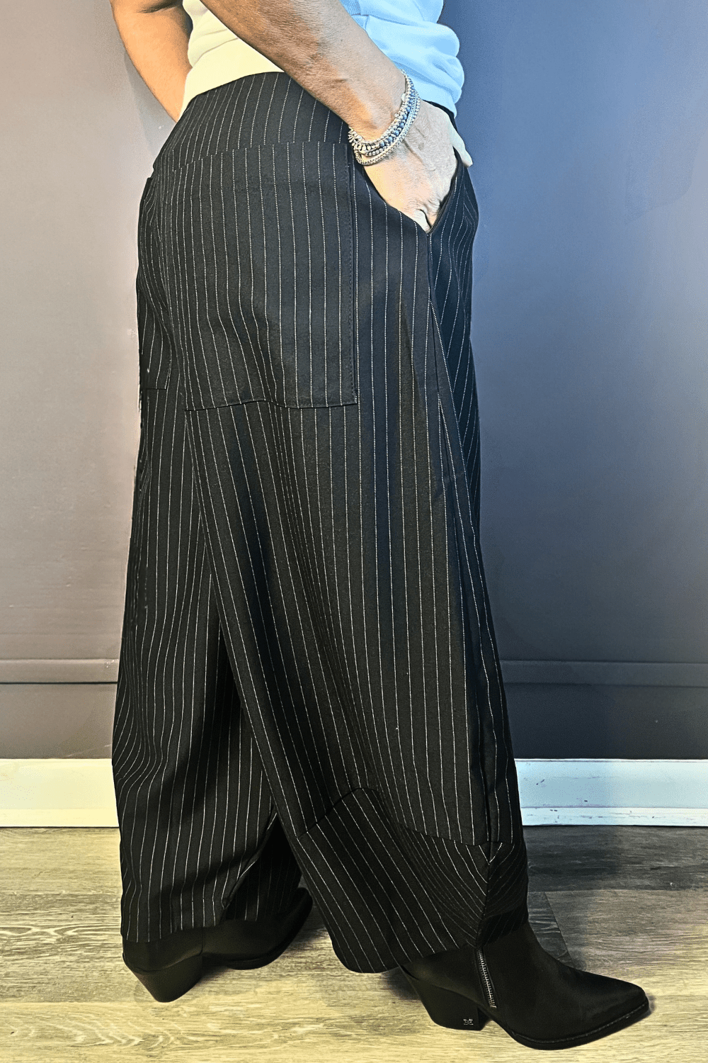 Pinstripe Balloon Pant