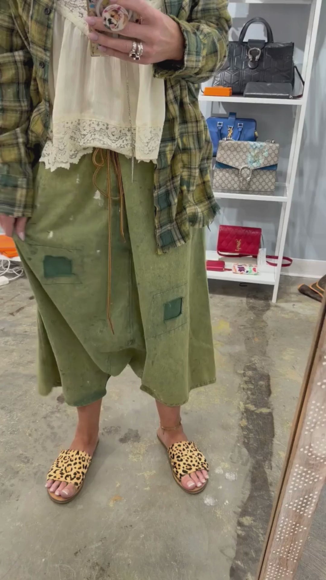 Olive Earthsong Harem Pants