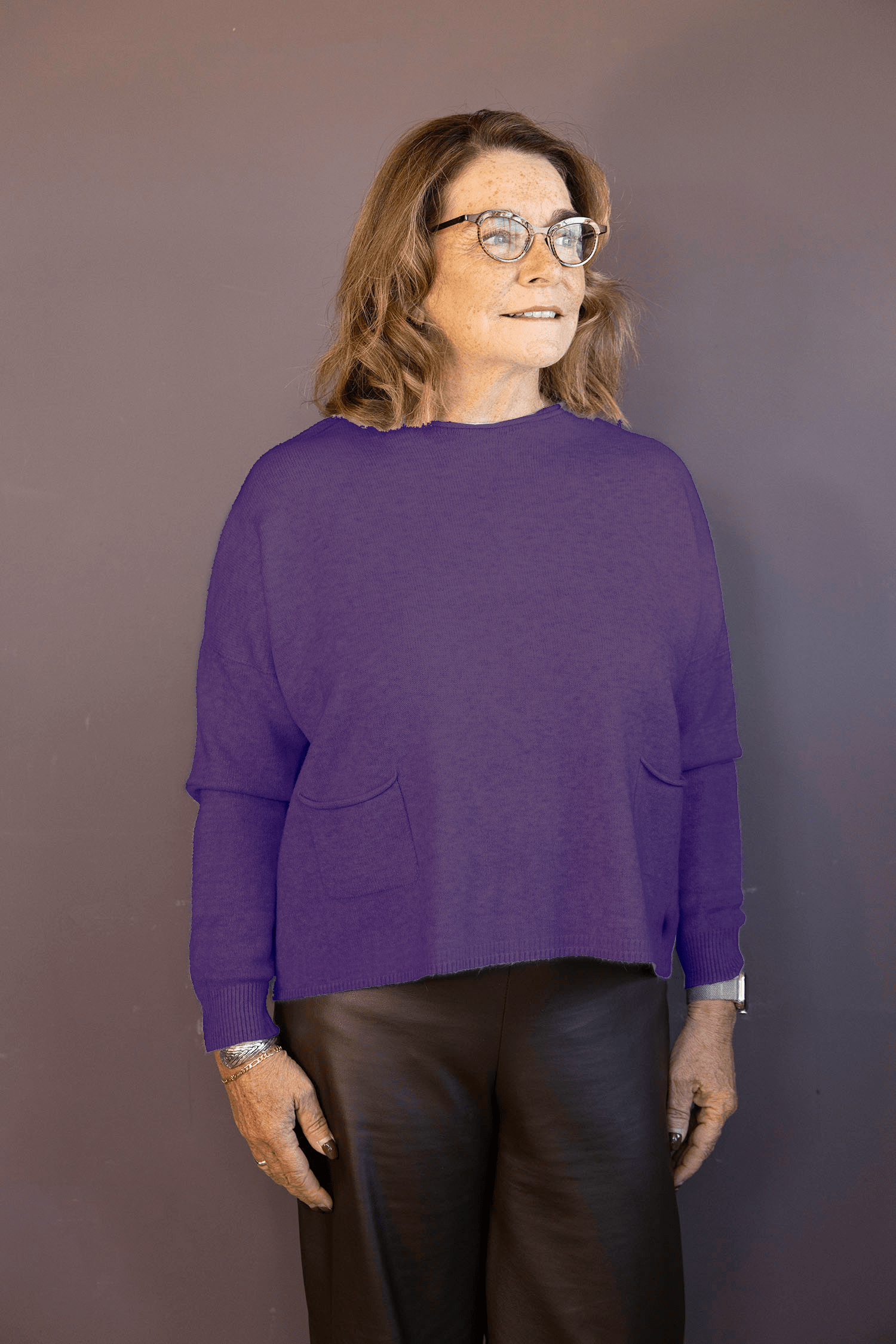 Jodie 2 Pocket Crop Sweater