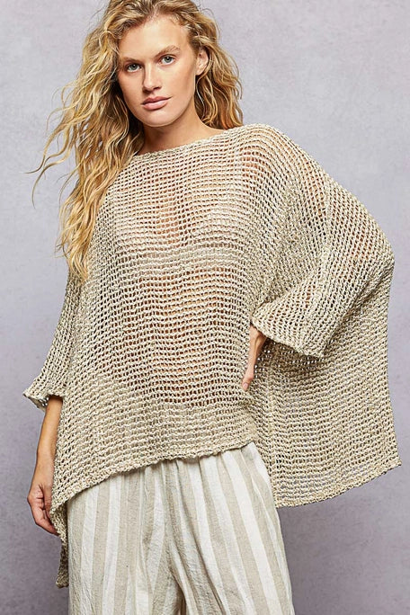 Relaxed Loose Knit Top
