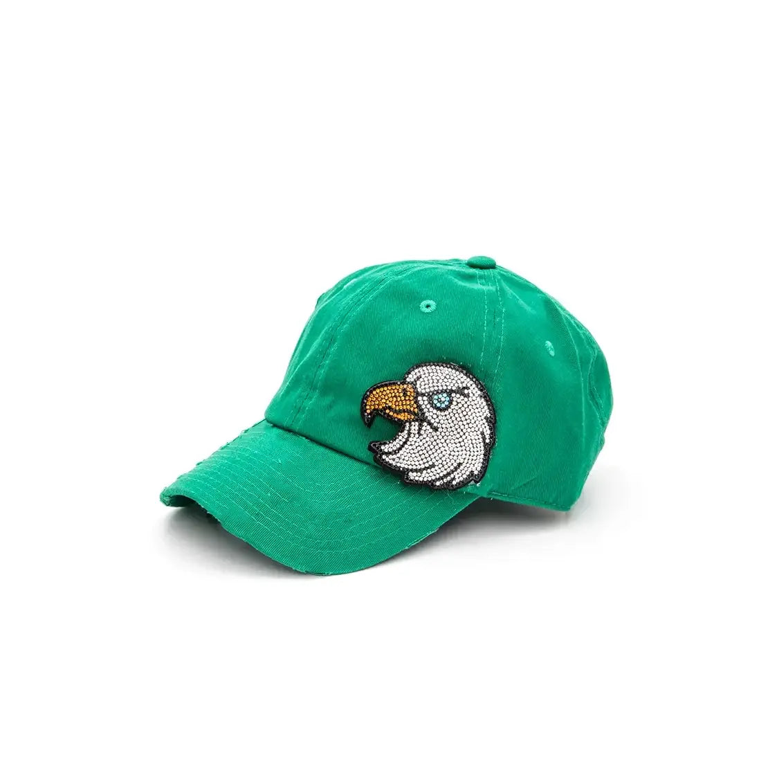 Rhinestone 3D Eagle Cap