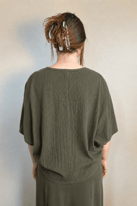 Gauze Ria Shirt - Peppercorn