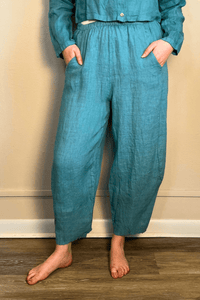 Linen Crop Bungee Pant