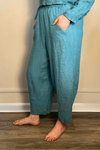 Linen Crop Bungee Pant