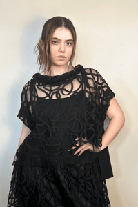 Sheer Mesh Panel Top