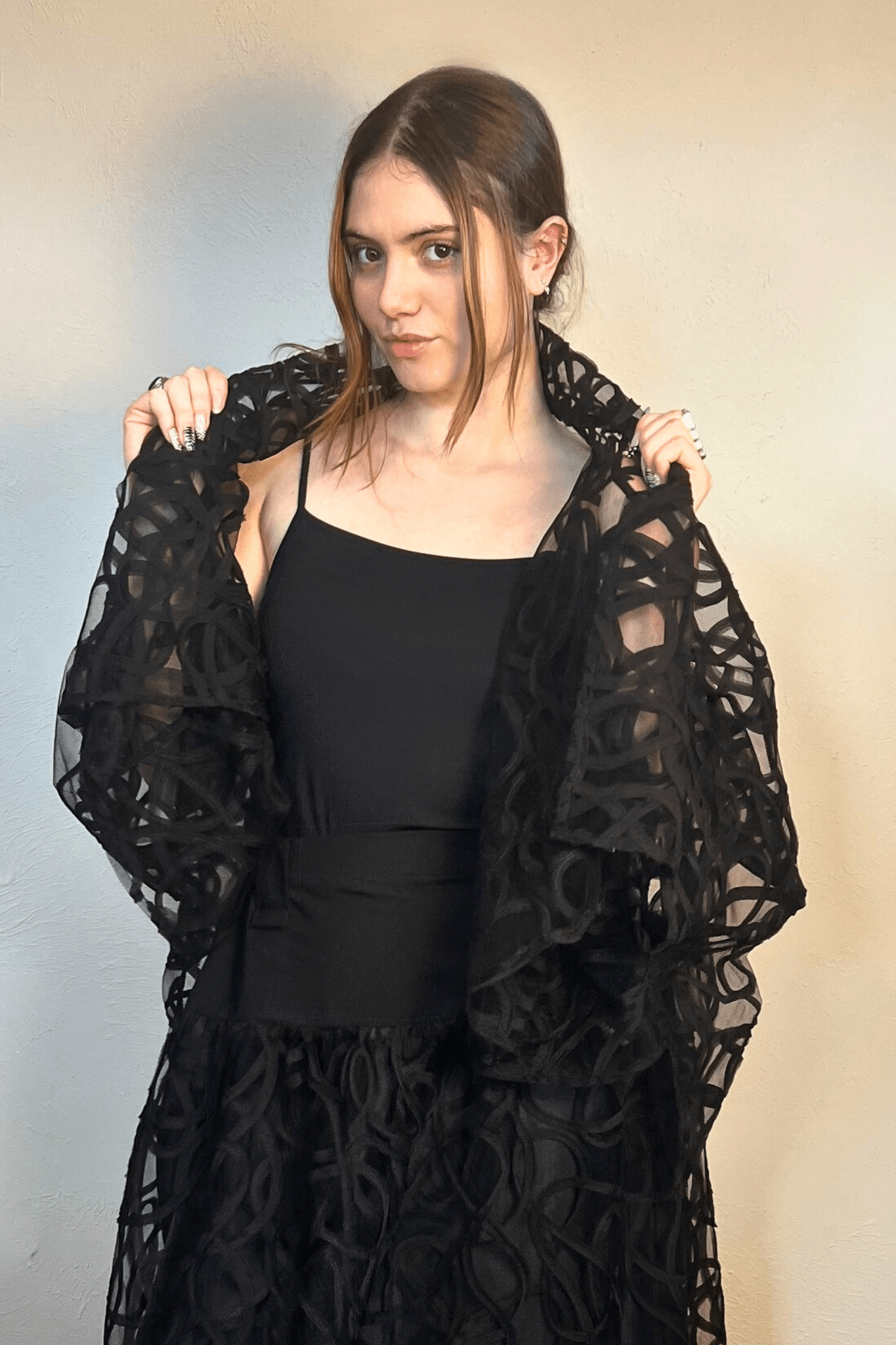 Sheer Mesh Shrug