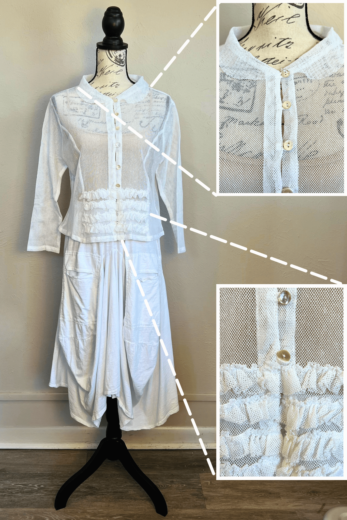 Sheer Tiered Hem Jacket