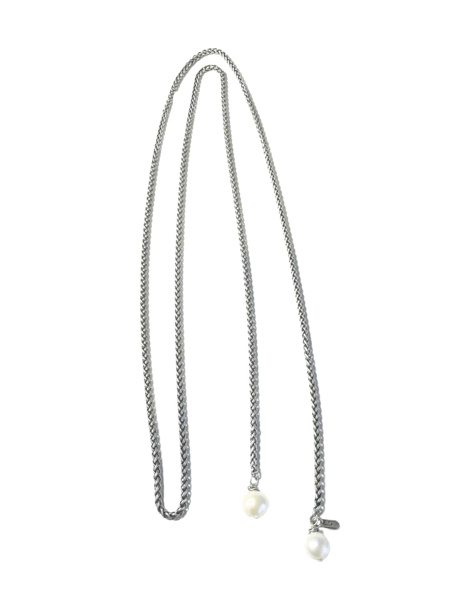 Pearl Wrap Necklace (Silver)