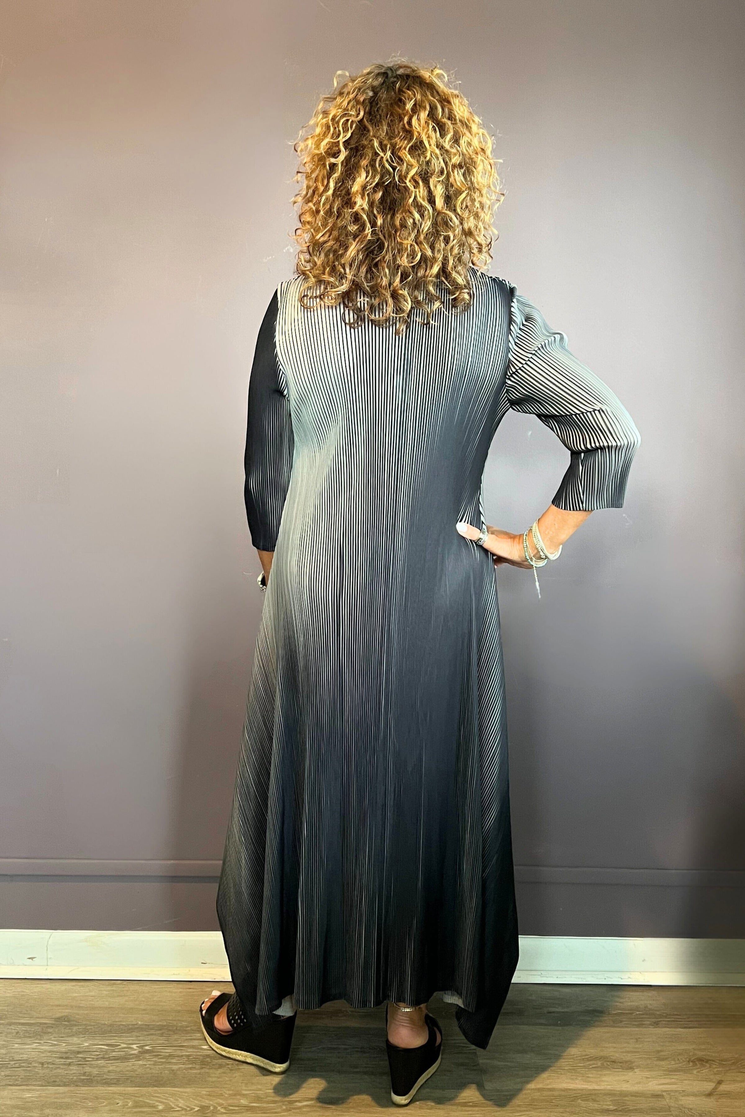 Silver Accordion Dress