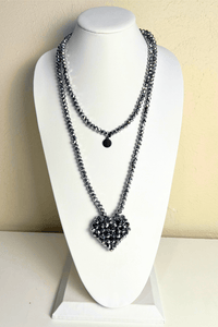 Across Heart Long Necklace