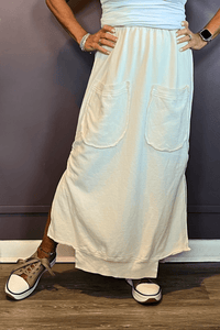 Cream Two Pocket Skirt