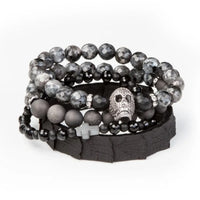 Skull Beaded Bracelet Set