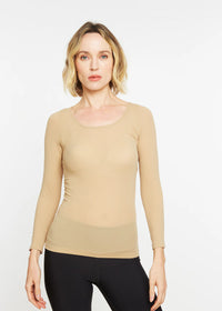 Solid Scoop Neck Top