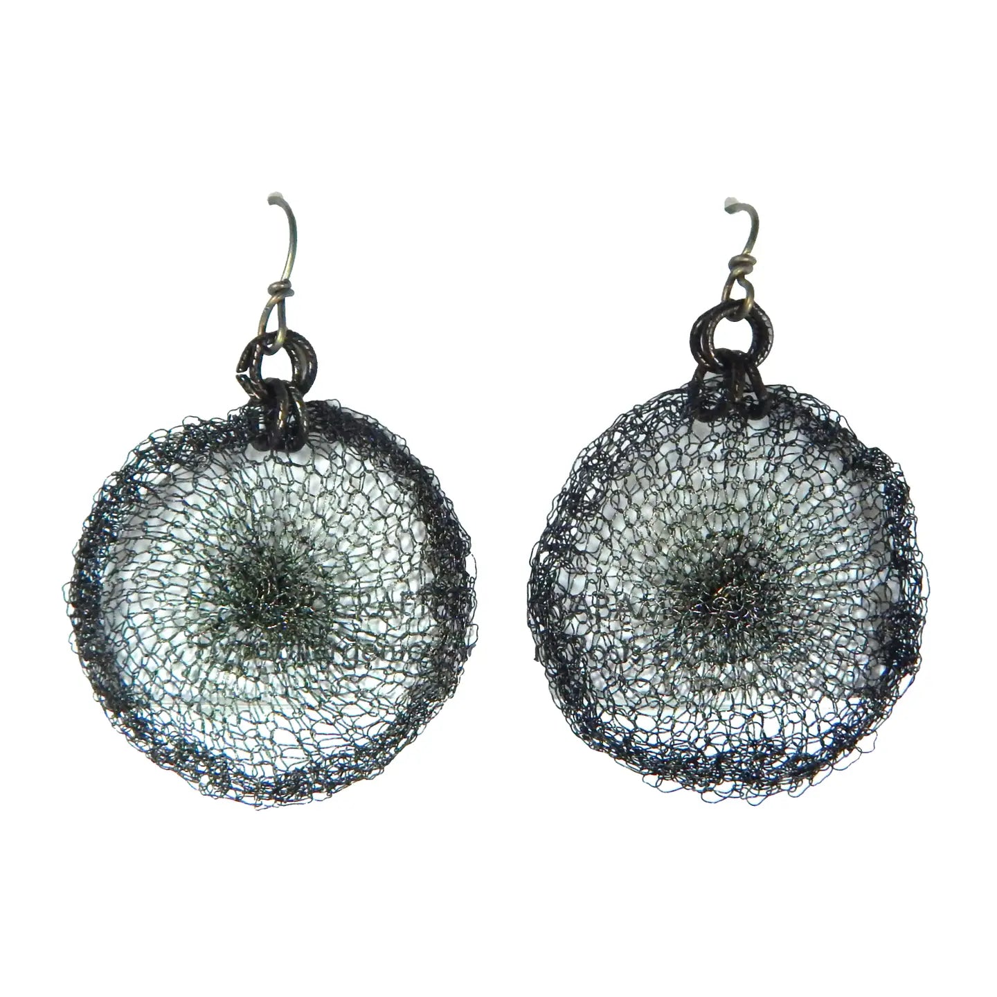 Single Spiderweb Circle Earring