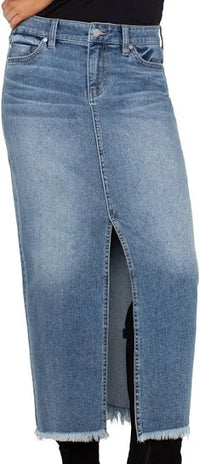 Front Slit Five Pocket Maxi Skirt (Tanglewood)