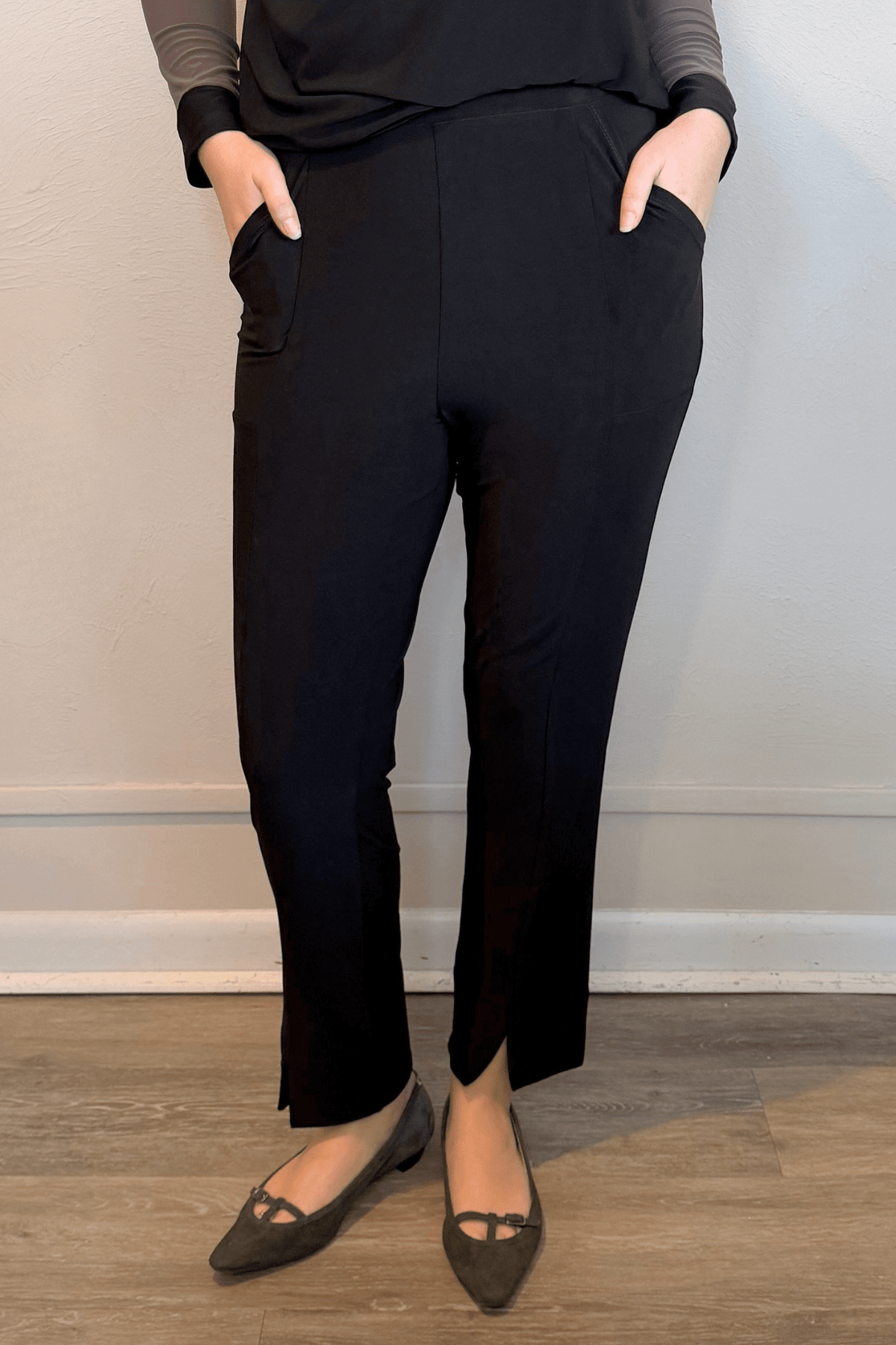 Kozan Tibi Pant in Black, front and back views