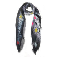 B&W Vintage Tickets Scarf